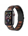 Drewniane czerwone drzewo sandałowe pasek na pasek do apple watch 44mm 40mm 42mm 38mm iwatch apple iwatch 5/4/3/2/1 ogniwo ze st