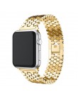 JANSIN link ze stalowy pasek na pasek do apple watch 42mm/38mm/40mm/44mm pasek do zegarka w formie bransolety do pasków iwatch s