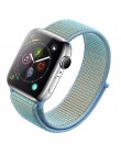 Nylonowy pasek do zegarka dla Apple obserwować serii 3 2 1 38MM 42MM miękkie oddychające wymiana Sport pętli do serii Iwatch 4 5