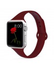 Slim pasek do zegarka Apple watch 5 pasek 44mm 40mm pasek do iwatch 38mm 42mm sportowa silikonowa bransoletka Watchband dla Appl