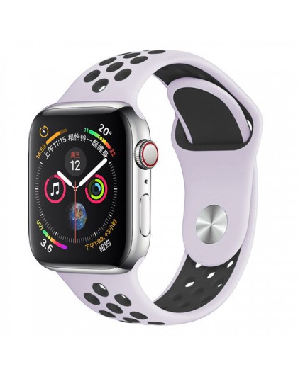 Pasek do zegarka Apple 38mm 42mm iWatch 4 pasek 44mm 40mm Sport silikonowy pasek bransoletka correa Apple zegarek 4 3 2 1 akceso