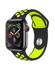 Pasek do zegarka Apple 38mm 42mm iWatch 4 pasek 44mm 40mm Sport silikonowy pasek bransoletka correa Apple zegarek 4 3 2 1 akceso