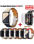 Ebene Barenia skórzany pasek pojedynczo owinięty wokół ręki klamra do iWatch 5 4 3 2 paski 44MM 40MM Herm Watchband z Herm Logo 