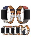 Ebene Barenia skórzany pasek pojedynczo owinięty wokół ręki klamra do iWatch 5 4 3 2 paski 44MM 40MM Herm Watchband z Herm Logo 