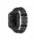 Pasek do bransoletki łączonej do zegarka apple 4 pasek 44mm 40mm correa apple watch 42mm 38 mm iwatch seria 5 4 3 stal nierdzewn