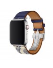 Ebene Barenia skórzany pasek pojedynczo owinięty wokół ręki klamra do iWatch 5 4 3 2 paski 44MM 40MM Herm Watchband z Herm Logo 