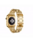 Pasek do bransoletki łączonej do zegarka apple 4 pasek 44mm 40mm correa apple watch 42mm 38 mm iwatch seria 5 4 3 stal nierdzewn