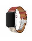 Ebene Barenia skórzany pasek pojedynczo owinięty wokół ręki klamra do iWatch 5 4 3 2 paski 44MM 40MM Herm Watchband z Herm Logo 