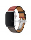 Ebene Barenia skórzany pasek pojedynczo owinięty wokół ręki klamra do iWatch 5 4 3 2 paski 44MM 40MM Herm Watchband z Herm Logo 