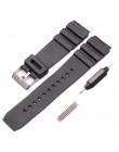 18mm 20mm 22mm Watchband czarna guma Sport nadgarstek mężczyźni silikonowy wojskowy nurkowanie pasek do zegarka dla casio g-shoc