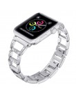 Diament pasek na pasek do apple watch 44mm/38mm apple watch 4/3/2/1 iwatch 42mm /40mm Link bransoletka pasek ze stali nierdzewne