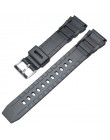 18mm 20mm 22mm Watchband czarna guma Sport nadgarstek mężczyźni silikonowy wojskowy nurkowanie pasek do zegarka dla casio g-shoc