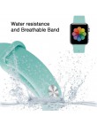 Pasek silikonowy dla Apple obserwować 38mm 42mm bransoletka sportowa gumy pasek do zegarka iwatch 5 4 44mm 40mm do zegarka Apple