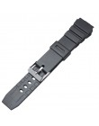 18mm 20mm 22mm Watchband czarna guma Sport nadgarstek mężczyźni silikonowy wojskowy nurkowanie pasek do zegarka dla casio g-shoc