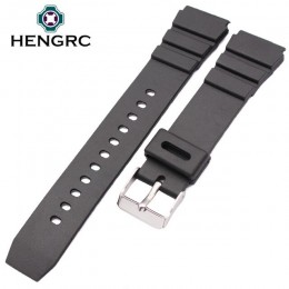 18mm 20mm 22mm Watchband czarna guma Sport nadgarstek mężczyźni silikonowy wojskowy nurkowanie pasek do zegarka dla casio g-shoc