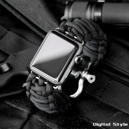 Sport watch band dla Apple Watch strap 5 4 3 2 44mm 40mm iwatch 42mm 38mm Survival Rope Metal Bolt zapięcie akcesoria do bransol