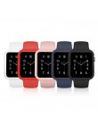 Miękki silikonowy pasek sportowy do zegarka Apple 5 4 3 2 1 38MM 42MM opaski gumowy + futerał pasek do zegarka do serii Iwatch 5