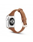 Slim cienki skórzany pasek na pasek do apple watch 44mm 40mm 42mm 38mm pasek do iwatch apple watch 5/4/3/2/1 bransoletka rozrywk