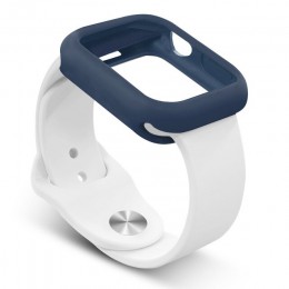 Miękki silikonowy pasek sportowy do zegarka Apple 5 4 3 2 1 38MM 42MM opaski gumowy + futerał pasek do zegarka do serii Iwatch 5
