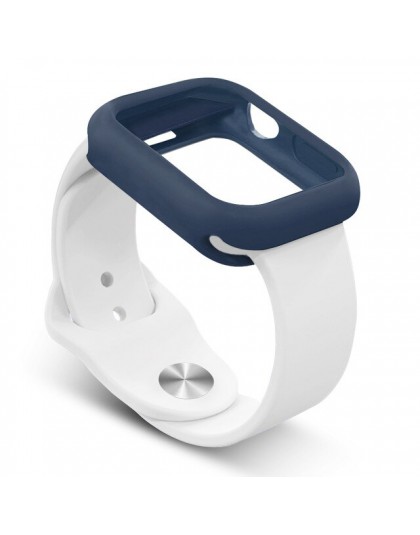 Miękki silikonowy pasek sportowy do zegarka Apple 5 4 3 2 1 38MM 42MM opaski gumowy + futerał pasek do zegarka do serii Iwatch 5