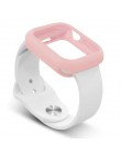 Miękki silikonowy pasek sportowy do zegarka Apple 5 4 3 2 1 38MM 42MM opaski gumowy + futerał pasek do zegarka do serii Iwatch 5