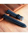 Onthelevel 18mm 19mm 20mm 22mm 24mm zegarek skórzany pasek porowaty czerwony czarny zegarek zespół ręcznie szwy Watchband  D