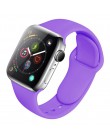 Pasek silikonowy dla Apple obserwować 38mm 42mm bransoletka sportowa gumy pasek do zegarka iwatch 5 4 44mm 40mm do zegarka Apple