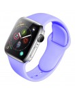 Pasek silikonowy dla Apple obserwować 38mm 42mm bransoletka sportowa gumy pasek do zegarka iwatch 5 4 44mm 40mm do zegarka Apple