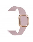 Skórzany pasek pasek na pasek do apple watch 4 44/40mm nowoczesny styl bransoletka nadgarstek opaska akcesoria do serii iWatch 3