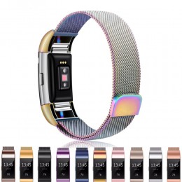 Ze stali nierdzewnej magnetyczne milanese loop pasek dla Fitbit Charge 2 bransoletka zamienna pasek dla Fitbit Charge 3 intelige