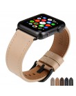 MAIKES akcesoria do zegarków prawdziwej skóry dla pasek do apple Watch 44mm 40mm i pasek do apple Watch s 42mm 38mm seria 4 3 2 