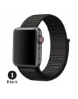 Opaska na Apple Watch seria 3/2/1 38MM 42MM Nylon miękki oddychający pasek zamienny Sport pętla na iwatch seria 4 5 40MM 44MM