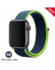 Opaska na Apple Watch seria 3/2/1 38MM 42MM Nylon miękki oddychający pasek zamienny Sport pętla na iwatch seria 4 5 40MM 44MM