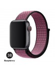 Opaska na Apple Watch seria 3/2/1 38MM 42MM Nylon miękki oddychający pasek zamienny Sport pętla na iwatch seria 4 5 40MM 44MM