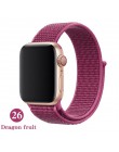 Opaska na Apple Watch seria 3/2/1 38MM 42MM Nylon miękki oddychający pasek zamienny Sport pętla na iwatch seria 4 5 40MM 44MM