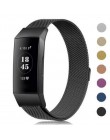 Ze stali nierdzewnej magnetyczne milanese loop pasek dla Fitbit Charge 2 bransoletka zamienna pasek dla Fitbit Charge 3 intelige