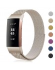 Ze stali nierdzewnej magnetyczne milanese loop pasek dla Fitbit Charge 2 bransoletka zamienna pasek dla Fitbit Charge 3 intelige