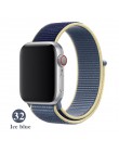 Opaska na Apple Watch seria 3/2/1 38MM 42MM Nylon miękki oddychający pasek zamienny Sport pętla na iwatch seria 4 5 40MM 44MM