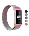 Ze stali nierdzewnej magnetyczne milanese loop pasek dla Fitbit Charge 2 bransoletka zamienna pasek dla Fitbit Charge 3 intelige