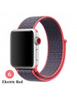 Opaska na Apple Watch seria 3/2/1 38MM 42MM Nylon miękki oddychający pasek zamienny Sport pętla na iwatch seria 4 5 40MM 44MM