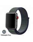 Opaska na Apple Watch seria 3/2/1 38MM 42MM Nylon miękki oddychający pasek zamienny Sport pętla na iwatch seria 4 5 40MM 44MM