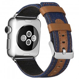 Moda tkanina i materiał skórzany pasek na Apple Watch 38mm 42mm na iWatch 40mm 44mm seria 2 3 4 5 pasek bransoletka Watchband