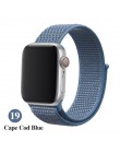 Opaska na Apple Watch seria 3/2/1 38MM 42MM Nylon miękki oddychający pasek zamienny Sport pętla na iwatch seria 4 5 40MM 44MM