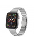 Stalowy pasek ze stali nierdzewnej do zegarka Apple 42mm 38mm 1/2/3/4 motyl klamra metalowy pasek do zegarka dla serii iWatch 4 