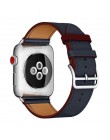 Pasek ze skóry bydlęcej do zegarka Apple 5 pasek 44mm iwatch seria 4 3 2 1 akcesoria do zegarków 42mm pętla 38mm zamienny pasek 