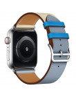 Pasek ze skóry bydlęcej do zegarka Apple 5 pasek 44mm iwatch seria 4 3 2 1 akcesoria do zegarków 42mm pętla 38mm zamienny pasek 