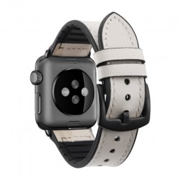 ZLIMSN hybrydowa opaska sportowa do zegarka Apple vintage skórzana opaska pasek zamienny odporna na pot klasyczna seria iwatch 4