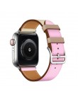 Pasek ze skóry bydlęcej do zegarka Apple 5 pasek 44mm iwatch seria 4 3 2 1 akcesoria do zegarków 42mm pętla 38mm zamienny pasek 