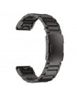 22mm tytanowy zegarek ze stopu metali bransoletka z paskiem z Qiuk Fit kompatybilny z Garmin Fenix 5/5 Plus/Fenix 6/6 Pro/Foreru