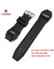 AOOW zamiennik, czarny pasek pasek zegarka akcesoria silikonowe Watchband dla Casio G Shock GA-1000/1100 GW-4000/A1100 G-1400